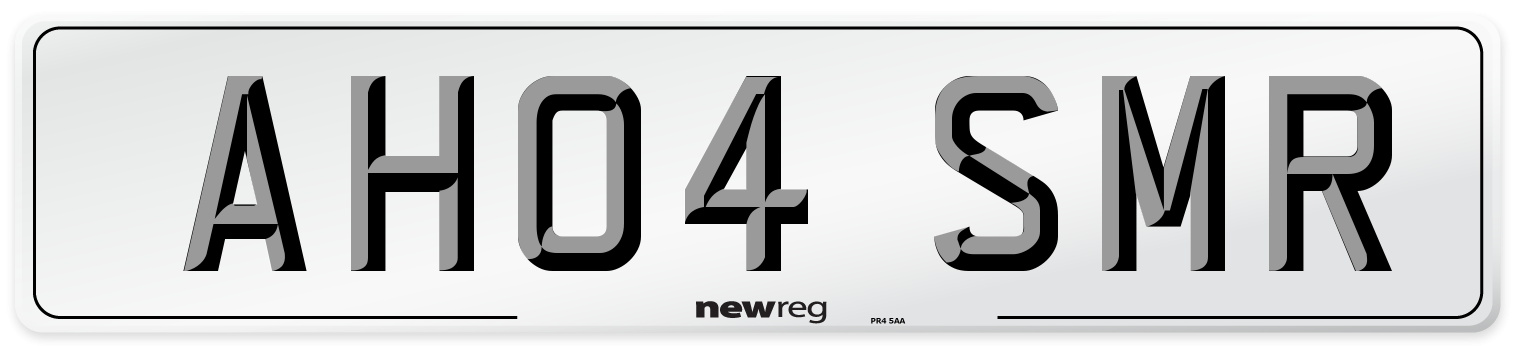 AH04 SMR Number Plate from New Reg